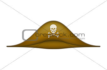 Pirate hat with skull symbol