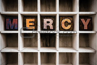 Mercy Concept Wooden Letterpress Type in Drawer