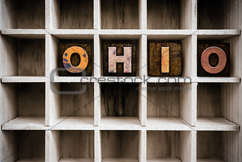 Ohio Concept Wooden Letterpress Type in Drawer