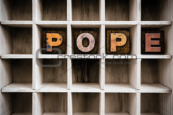 Pope Concept Wooden Letterpress Type in Drawer