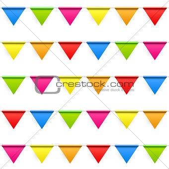 Party Background with Flags Seamless Pattern Vector Illustration