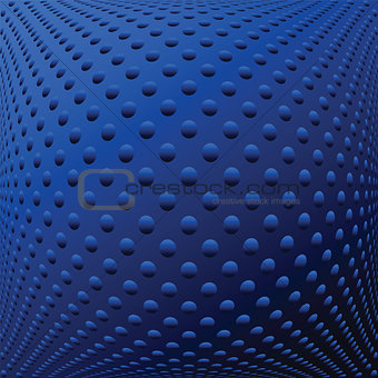 Abstract blue textured convex background.