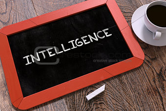 Intelligence Concept Hand Drawn on Chalkboard.