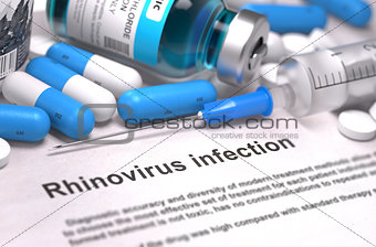 Diagnosis - Rhinovirus Infection. Medical Concept.