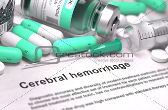 Cerebral Hemorrhage. Medical Concept.