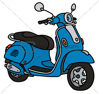 Classic blue scooter