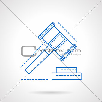 Making decisions abstract blue line vector icon