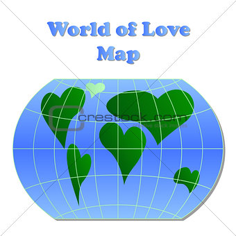 world of love map