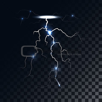 Vector lightning light effect
