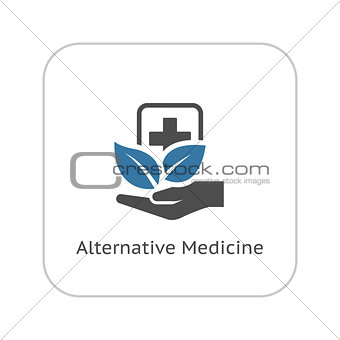 Alternative Medicine Icon. Flat Design.