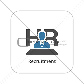 Recruitment Icon. Flat Design.
