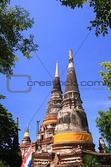 Ruin pagoda in Ayutthaya Thailand