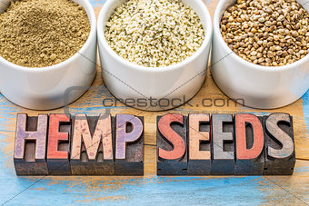 hemp seeds, hearts and protein powder