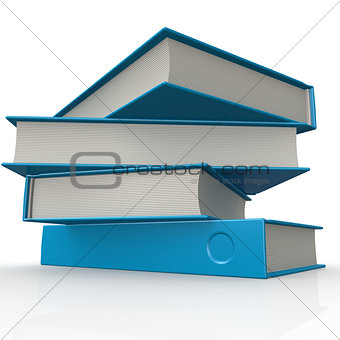 Stack of blue books