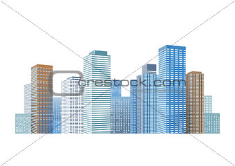 Cityscape with skyscrapers