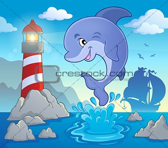 Jumping dolphin theme image 2