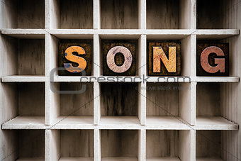 Song Concept Wooden Letterpress Type in Drawer