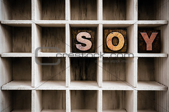 Soy Concept Wooden Letterpress Type in Drawer