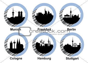 Icon set german cities