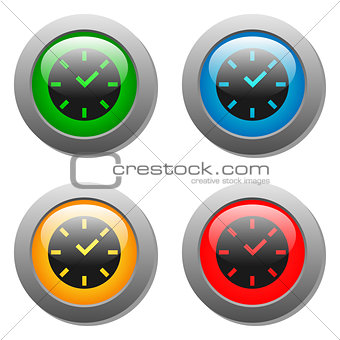 Clock icon on square button