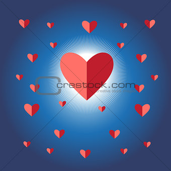 sign vector red heart