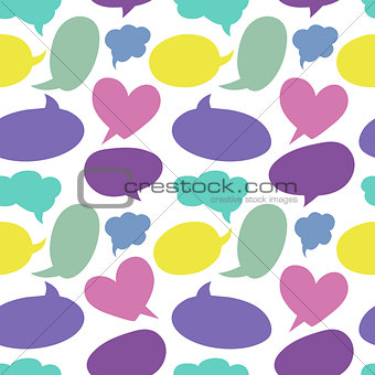Seamless pattern with speech bubbles