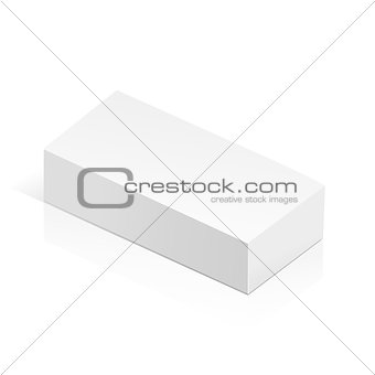 White vector realistic 3D box