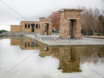 Clear Temple of Debod, Madrid.