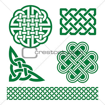 Celtic green knots, braids and patterns - St Patrick's Day in Ireland
