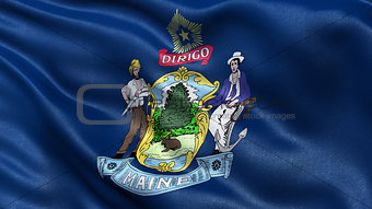 US state flag of Maine