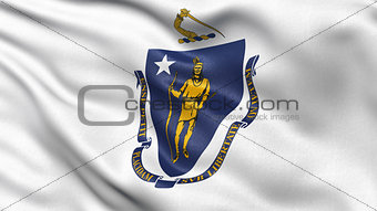 US state flag of Massachusetts