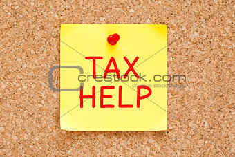 Tax Help Sticky Note