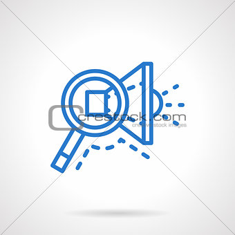 Search ads vector icon blue line style