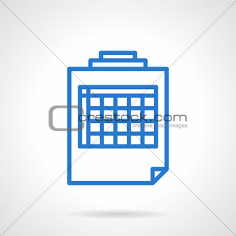 Blank spreadsheet vector icon simple line style