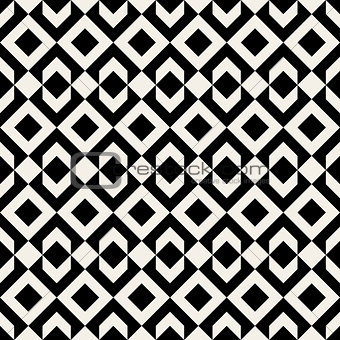 Vector Seamless Black And White Geometric Pattern