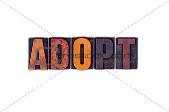 Adopt Concept Isolated Letterpress Type