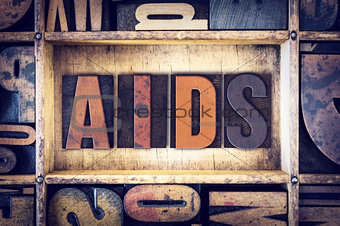 AIDS Concept Letterpress Type
