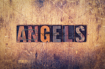 Angels Concept Wooden Letterpress Type