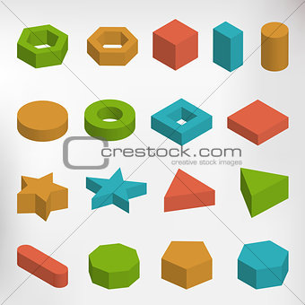 Colorful geometric elements set