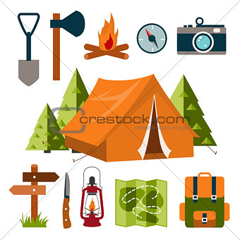 Tourist equipment. Camping.