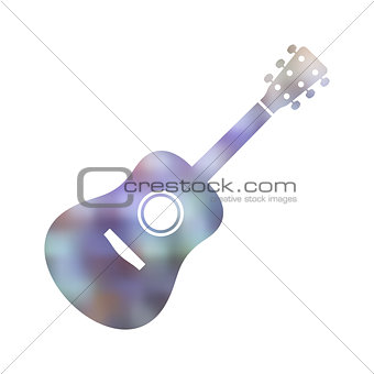 Single colorful blurred guitar
