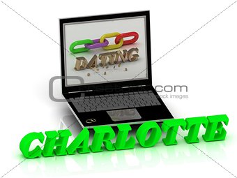 CHARLOTTE- Name and Family bright letters near Notebook 