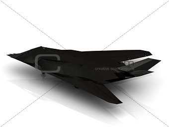 Military black airplane