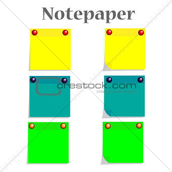 Notepaper vector illustration