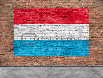 Flag of Luxembourg and foreground