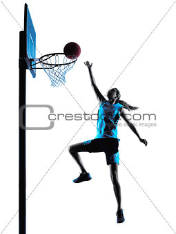 woman basketball player silhouette