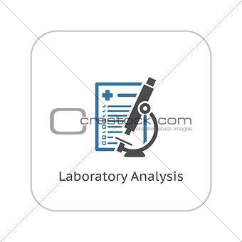 Laboratory Analysis Icon. Flat Design.