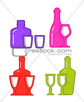 colorful alcohol icons