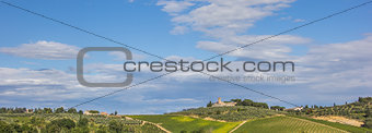 Panorama of a typical Tuscan landscape