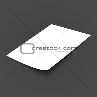 Vector blank paper template